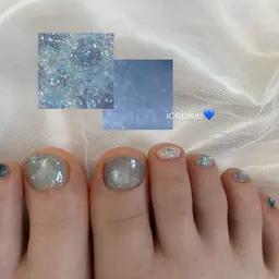 🫧【フットバス付】フットアートネイル🛀🫧