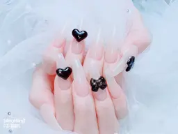 【ハンド】💙深爪矯正💙チップ長さ出し➕ワンカラー/ラメグラ￥8900土日￥9500