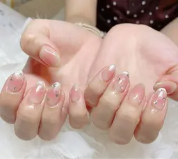 【ハンド】💝ワンホンーチーク➕マグネットフレンチ💝7980¥､ソフトジェルオフ無料､新店舗OPEN割引300円🌸