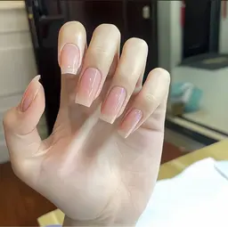 男女問わずオスス🖤自爪クリアジェルネイル