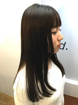 カット＋前髪・顔まわりの部分縮毛矯正