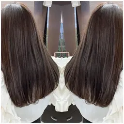 ケアカラー&髪質ケアHITAストレート［縮毛矯正・酸性ストレート］