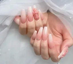 チップ長さだし10本チークネイル／マグネットグラデ／ミラ