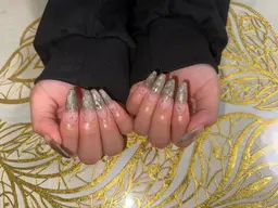 長さ出し(M​〜​L)/チップ  ワンカラー/ラメグラ/フレンチ