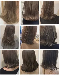 カット＋カラー＋トリートメント(ラベンダーベージュ,カーキグレージュ,ブルーブラック,2wayバング)