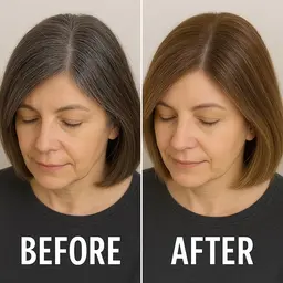 【脱🐇白髪染め】カット＋白髪ぼかしワンカラー＋クイックトリートメント