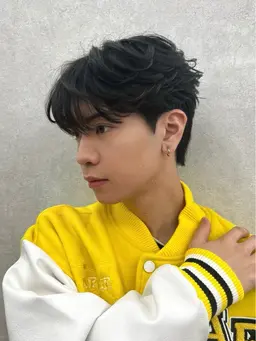 【メンズ限定】フレームカット+フェザーパーマ(浦和/メンズパーマ/センターパート/メンズカット/スパイキーショート)