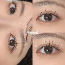 人気No3【メイクの時短に/似合わせ】フラットラッシュ100本+コーティング付き