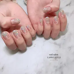 ［パラジェル選べます］ラメグラデーション(オフ、ケア込み)