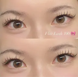 マツエク フラットラッシュ80​〜​100本 (必ず詳細お読み下さい)