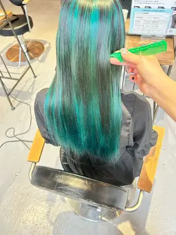 アンブレラカラー🌈🌈（ブリーチのダブルカラー） ケアブリーチでできるカラー🤍💓