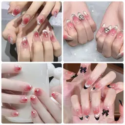 【人気ワンホンネイル】チークネイル/+マグネットネイル（ベース色付け）6500