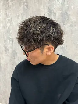 💈⚡️【メンズ限定】カット＋ハイライト＋パーマ ¥17500🔥
