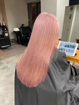 【ロング限定】ケアブリーチ+カラー+トリートメント＋カットモデル✂️