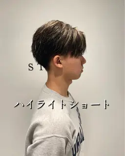 💈men'sカット＋ハイライト（1​〜​8枚）＋カラー