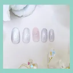 秋冬シンプルネイル💅人気のマグネットはプラス1000円で◎