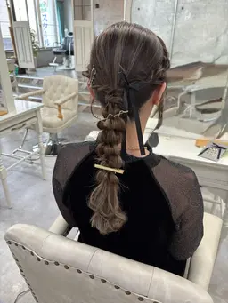 👰🏻‍♀️結婚式、お出かけ前の‎୨୧ヘアセット🎀