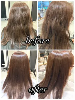 【ブリーチ毛でもできる！】　　　　　　　　　　　　　　　　　💫酸性ストレート💫