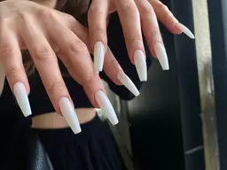 チップ長さだし+ワンカラー/ラメグラデーション