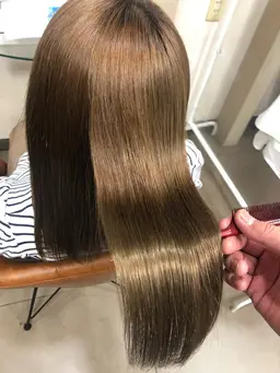 スパ付【梅雨対策】サラツヤ質感チェンジ✨✨カット＋縮毛矯正