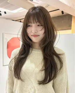 【ミニモ学割U24 🌴】前髪カット＋透明感カラー////韓国レイヤー/顔まわり/ミニモ学割/暖色OK/髪質改善