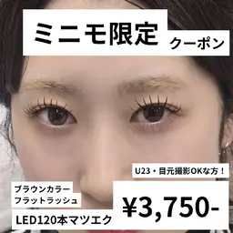 【ミニモ限定23歳以下！】ブラウンカラーシングルLEDエクステ～120本