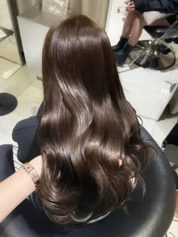 【🎀伸ばしてる方必見🎀】プレミアムケアカラー+髪質改善Aujua TR 💆🏻♀️話題の超音波アイロン付き🌈