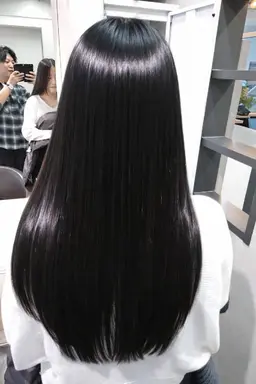 カット+Premium艶髪ストレート(縮毛矯正)+マイクロバブル(MB)　￥17900