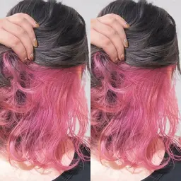 【初ブリーチの方オススメ✨】ほんのり存在感🎀インナーカラー🎀(ケアブリーチ💎+オンカラー🎨+2stepTr🫧)