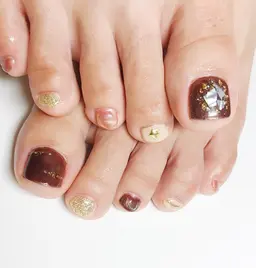 【ジェルオフなし】フット/アートし放題2時間ジェルネイル/持ち込みデザインOK❣️