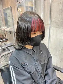 【ポイントカラー】⭐️イヤリングカラーor前髪インナーカラー⭐️仕事でカラーが難しくても隠せます！⭐️