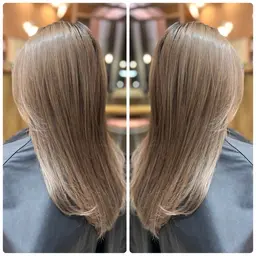 {‼️平日限定‼️いいとこどりの選べる贅沢プラン❤️✨}カット&リタッチ透明感カラー&プレミアム縮毛矯正&トリートメント