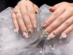 🌸オフなし🌸【チップ長さだし】💅ゴテゴテにしたい方向け🎶ྀིパーツ全部つけ放題✨