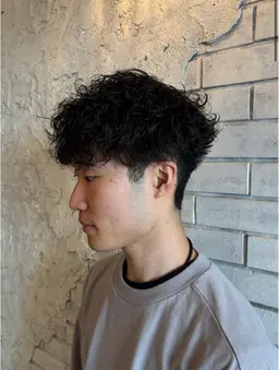 メンズカット＋波巻きパーマorツイストスパイラルパーマ