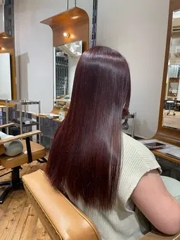 【ブリーチなし暖色カラー】透明感ワンカラー✨🥣+Aujua treatment🧴