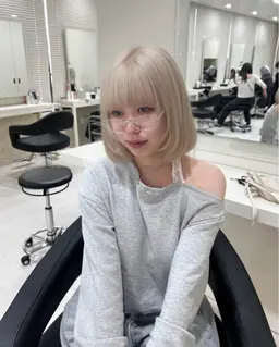 【顔出し撮影にご協力頂ける方限定📸✨】ケアブリーチダブルカラー＋3ステッププレミアム髪質改善トリートメント＋炭酸spa