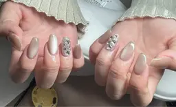 ワンカラー＋キラキラ埋め尽くし2本/マグネット可能