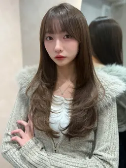 【💝2月前半限定💝】レイヤーカット🇰🇷➕内部補修トリートメント🫧シャンプー込み🧴口コミ>超音波アイロン🌿