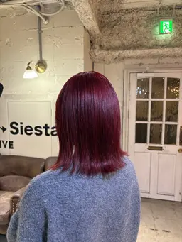 【暖色ダブルカラー🩷🧡】 ブリーチ+オンカラー＊