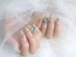 《オフあり》【チップ長さだし】アート90分コース🍒新規ソフトジェルオフ無料〔ミニモ限定🎁大きいパーツ1つ無料〕