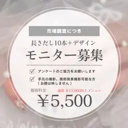 先着5名‼️モニター募集【ジェル長さ出し10本＋デザイン】