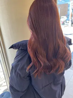 カット(ボブ、ミディアム、ロング限定)、　　カラー(ブリーチなし)