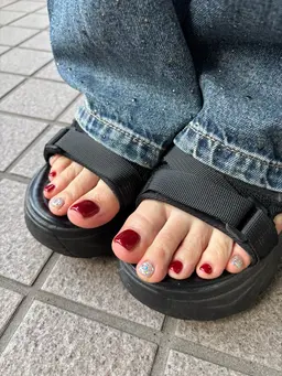 【フットネイル】オフなし限定💡ワンカラー30分🎶