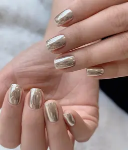 練習モデル🎶自爪💕ミラーネイル