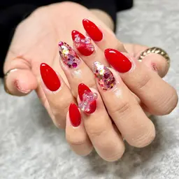 ☆2月限定☆【オフ有り】ハンド☆65分アートコース(2~3本相当)ケア込☆パラジェルOK♪