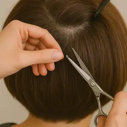 【抜かずに切るから頭皮ダメージゼロ】白髪を根本からカットするコース【白髪リセットカット】