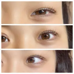 まつげパーマ　くるんとしてかわいい