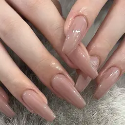 【ハンド】 オフ無し10本長さ出しワンカラー🩵🩵