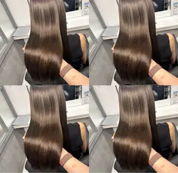 🌙上品な大人韓国ロングへア🌙カット＋ブリーチなしWカラー＋Aujua7step髪質改善「ダメージレス/高発色」