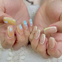 《ジェルオフ無し》アクリルスカルプ＋アートやり放題90分ジェルコース🐻💗